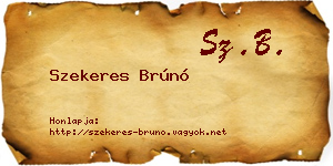 Szekeres Brúnó névjegykártya