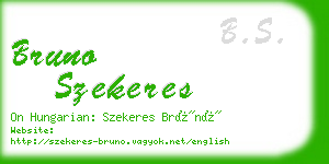 bruno szekeres business card